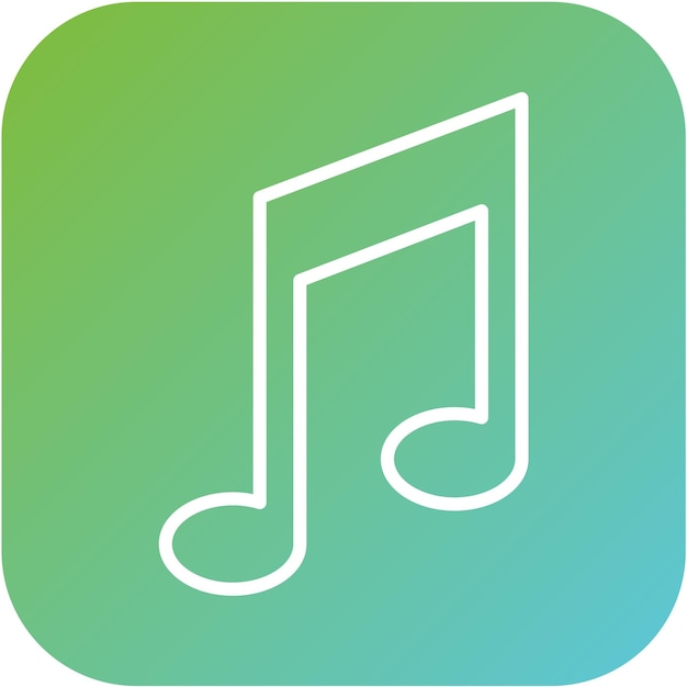 Diseño vectorial de estilo de icono musical