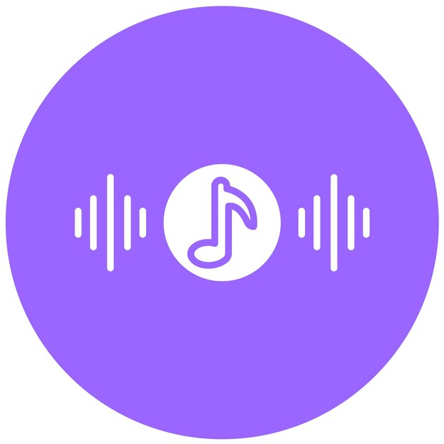 Diseño vectorial de estilo de icono musical