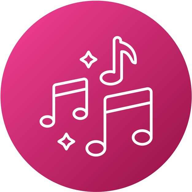 Diseño vectorial de estilo de icono musical