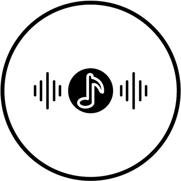 Diseño vectorial de estilo de icono musical