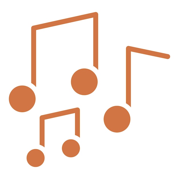 Diseño vectorial de estilo de icono musical