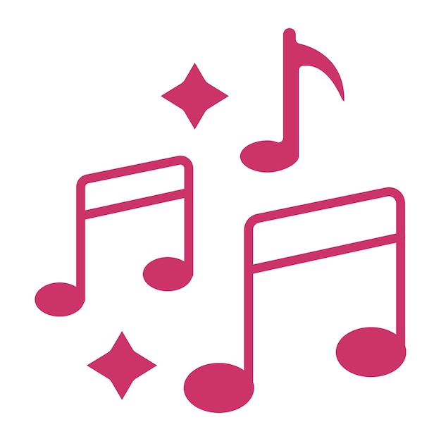 Diseño vectorial de estilo de icono musical