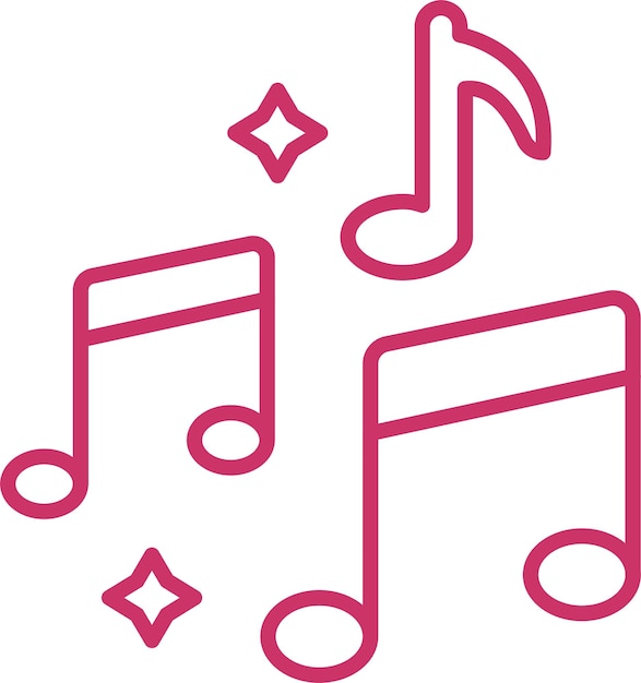 Diseño vectorial de estilo de icono musical