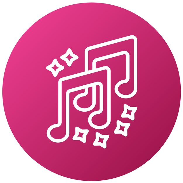 Diseño vectorial de estilo de icono musical