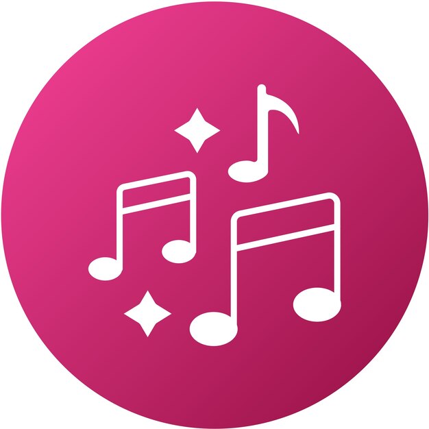 Diseño vectorial de estilo de icono musical