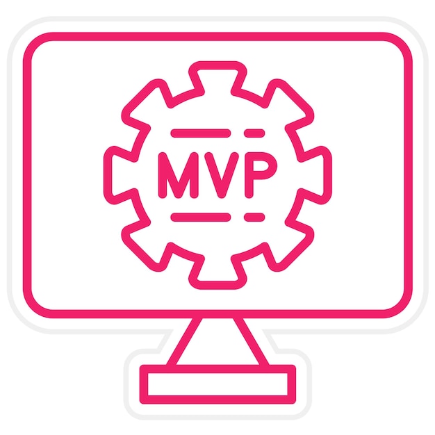 Diseño vectorial estilo de icono Mvp