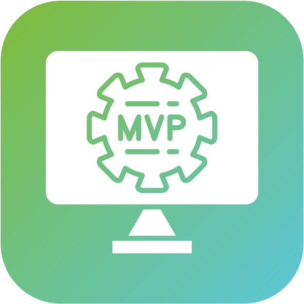 Diseño vectorial estilo de icono Mvp