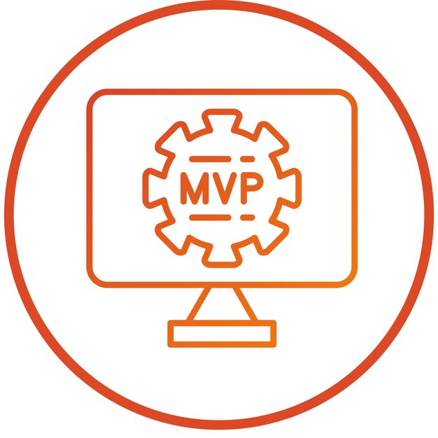 Diseño vectorial estilo de icono Mvp