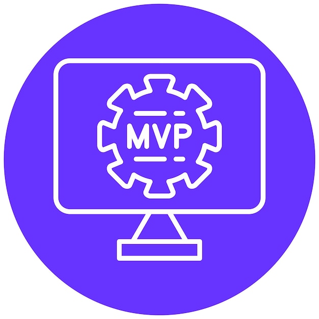 Diseño vectorial estilo de icono Mvp