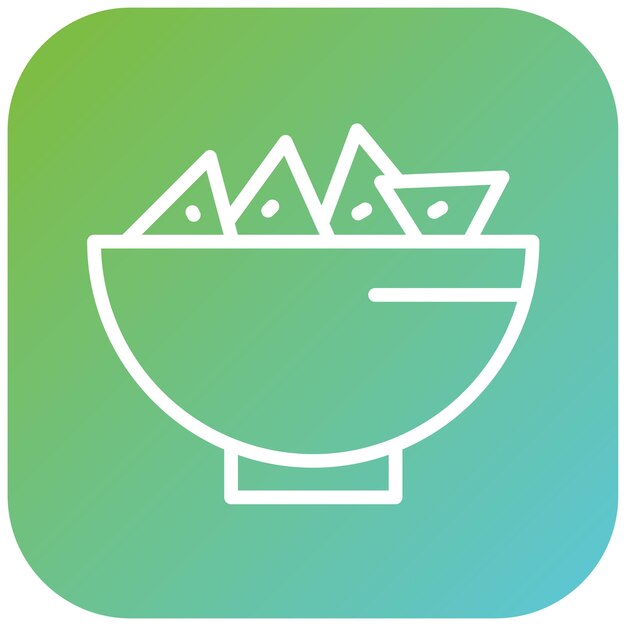 Diseño vectorial del estilo del icono de Nachos