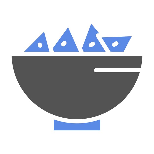 Diseño vectorial del estilo del icono de Nachos