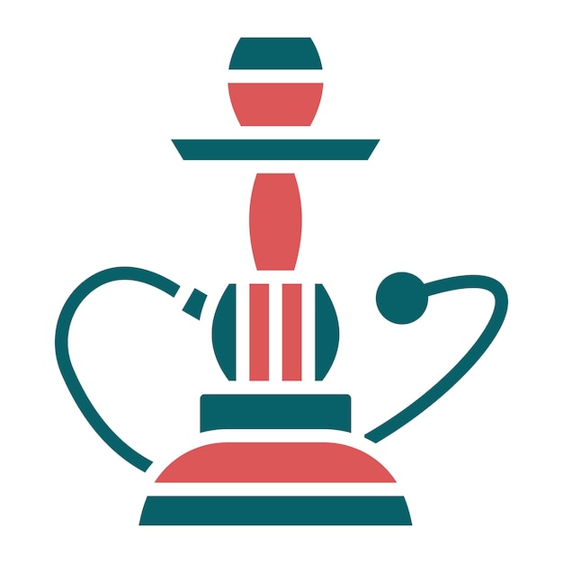 Diseño vectorial Estilo del icono de la narguile