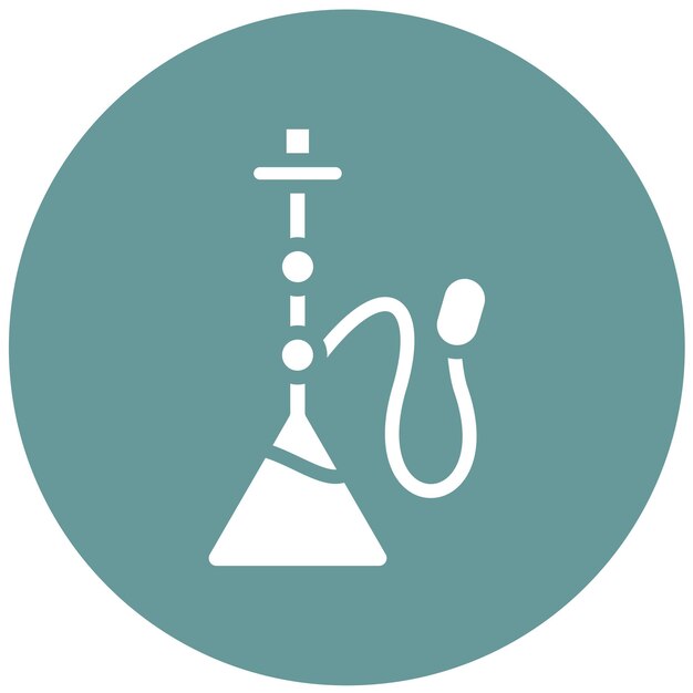 Diseño vectorial Estilo del icono de la narguile