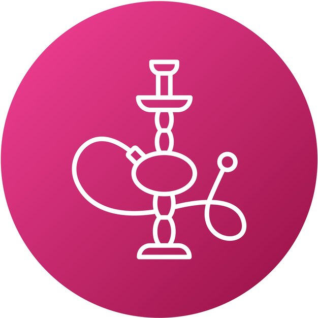 Diseño vectorial Estilo del icono de la narguile