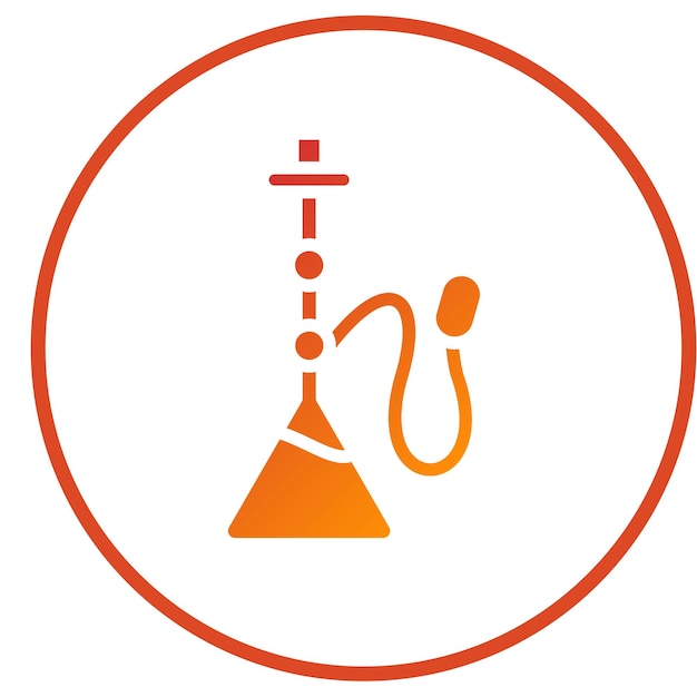 Diseño vectorial Estilo del icono de la narguile