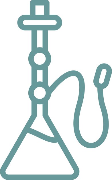 Diseño vectorial Estilo del icono de la narguile