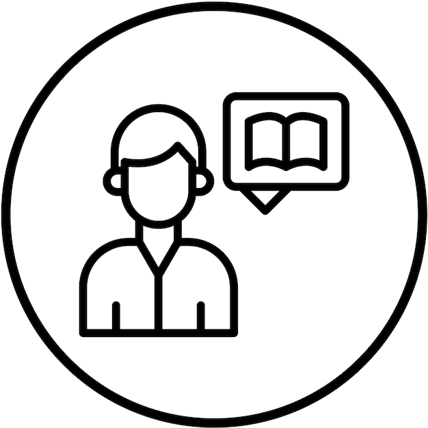Diseño vectorial de estilo de icono de narración