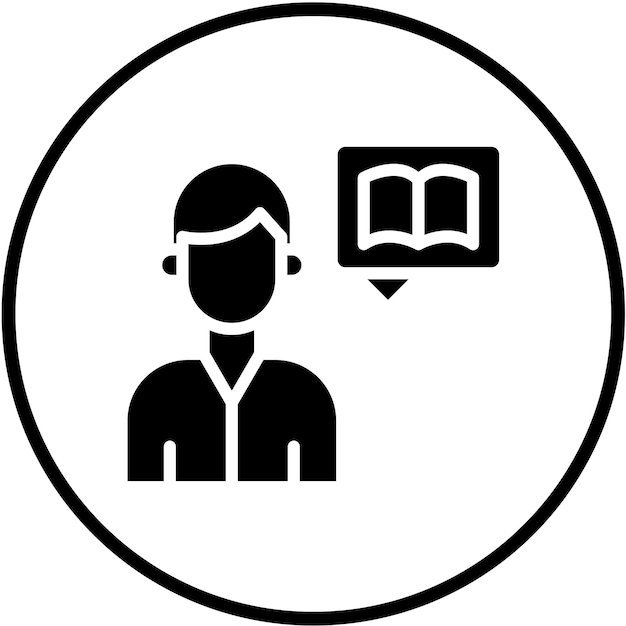 Diseño vectorial de estilo de icono de narración