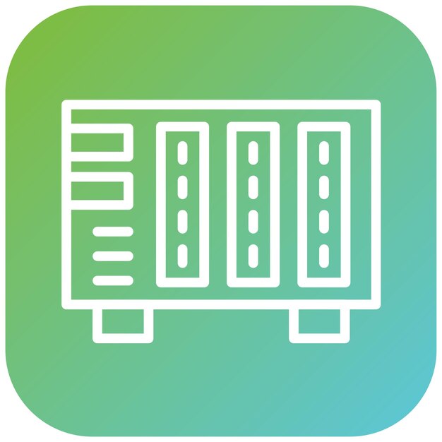 Diseño vectorial del estilo del icono NAS