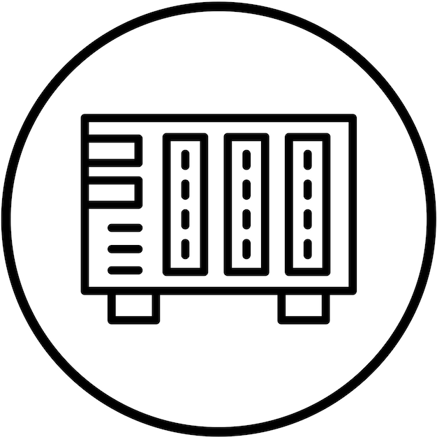 Diseño vectorial del estilo del icono NAS