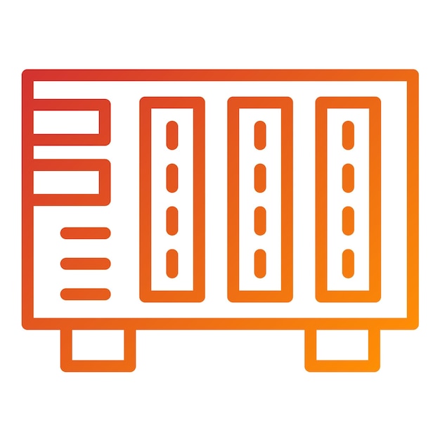 Diseño vectorial del estilo del icono NAS
