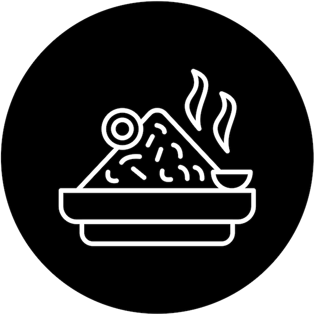 Diseño vectorial Estilo de icono de Nasi Goreng