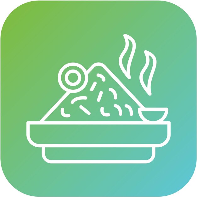 Diseño vectorial Estilo de icono de Nasi Goreng