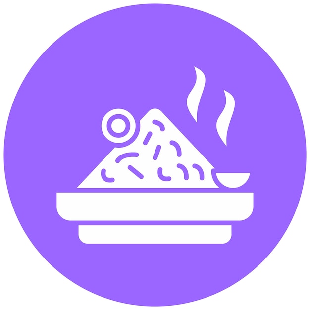 Diseño vectorial Estilo de icono de Nasi Goreng