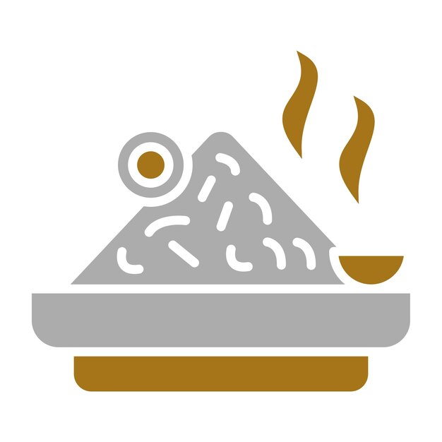 Diseño vectorial Estilo de icono de Nasi Goreng