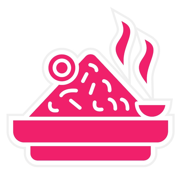 Diseño vectorial Estilo de icono de Nasi Goreng