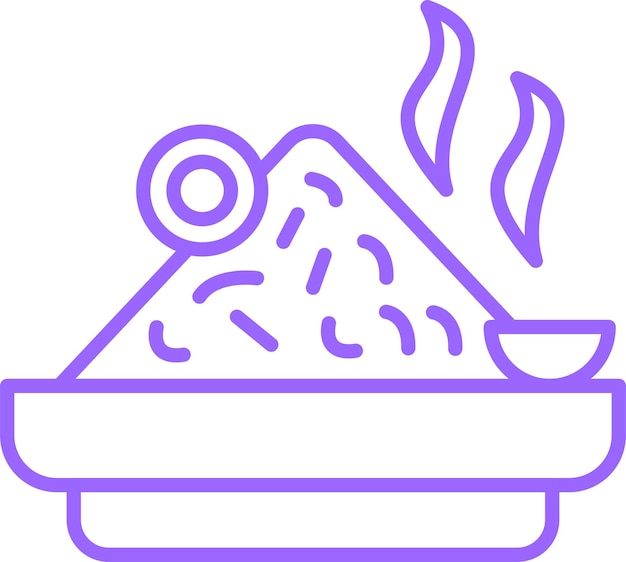 Diseño vectorial Estilo de icono de Nasi Goreng