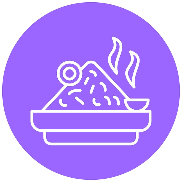 Diseño vectorial Estilo de icono de Nasi Goreng