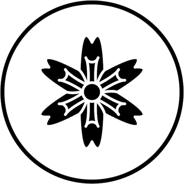 Diseño vectorial Estilo del icono de Nasturtium
