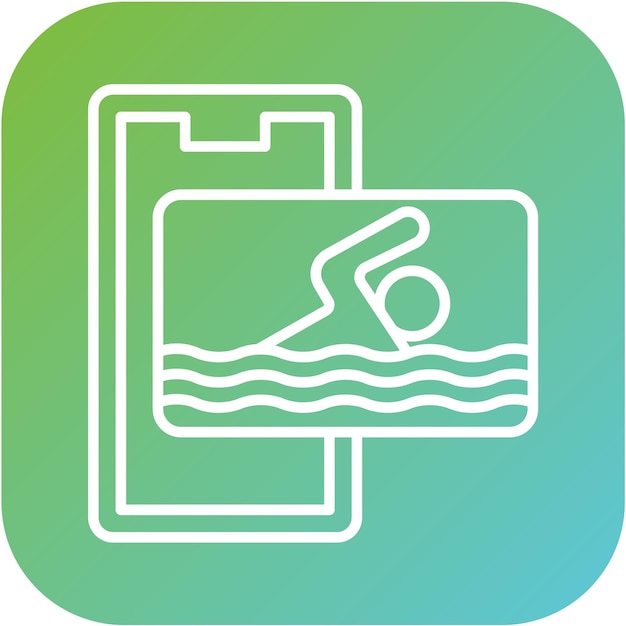 Diseño vectorial Estilo del icono de natación