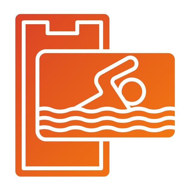 Diseño vectorial Estilo del icono de natación