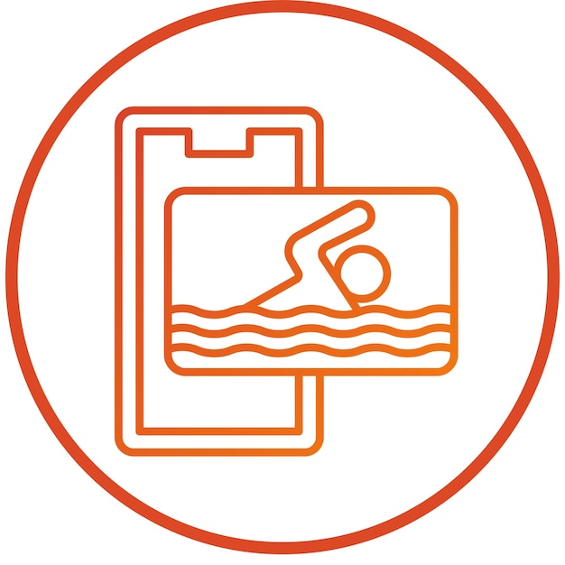 Diseño vectorial Estilo del icono de natación