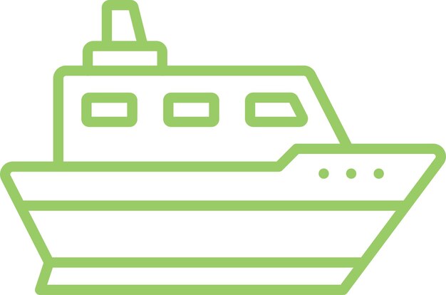 Diseño vectorial Estilo del icono de la nave