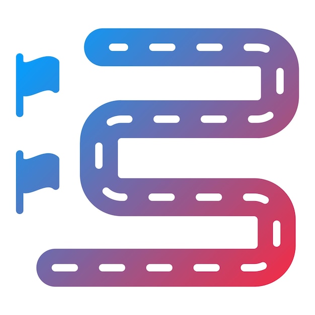 Diseño vectorial Estilo del icono de navegación de la carrera