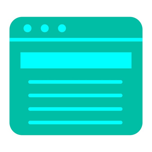 Diseño vectorial Estilo del icono del navegador web