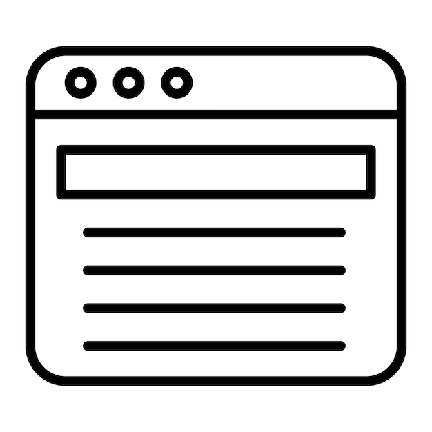 Diseño vectorial Estilo del icono del navegador web
