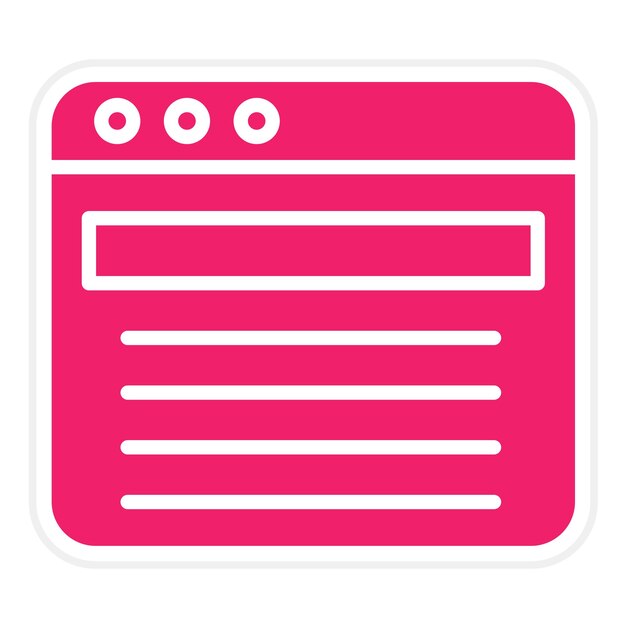 Diseño vectorial Estilo del icono del navegador web