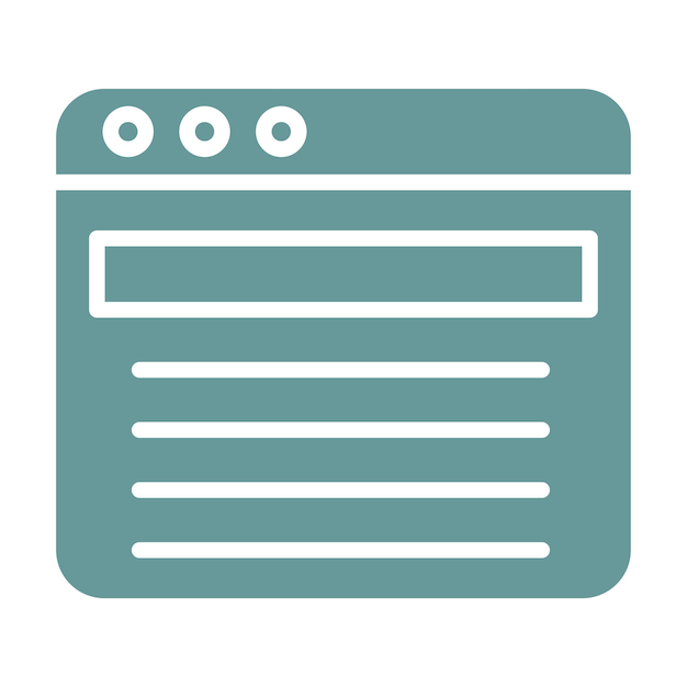 Diseño vectorial Estilo del icono del navegador web