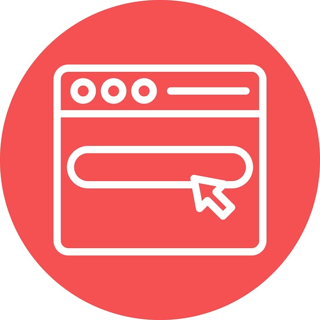 Diseño vectorial Estilo del icono del navegador