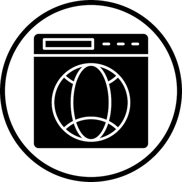 Diseño vectorial Estilo del icono del navegador