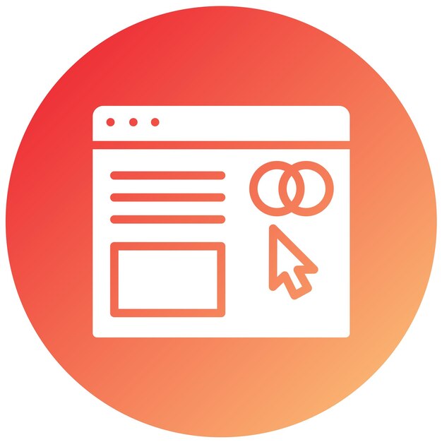 Diseño vectorial Estilo del icono del navegador