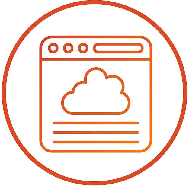 Diseño vectorial Estilo del icono del navegador