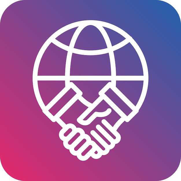 Diseño vectorial estilo de icono de negocio global