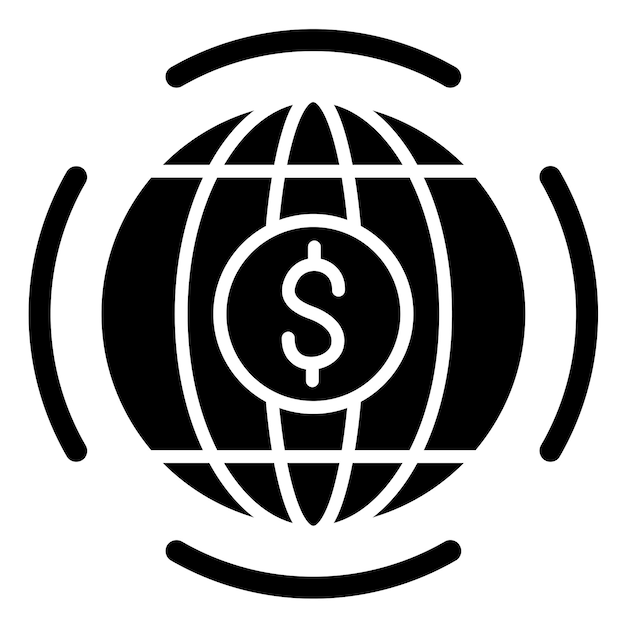 Diseño vectorial estilo de icono de negocio global