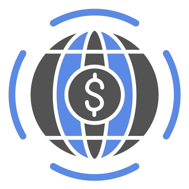 Diseño vectorial estilo de icono de negocio global