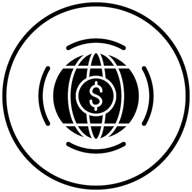 Diseño vectorial estilo de icono de negocio global